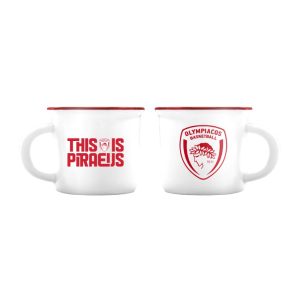Κούπα espresso - Ολυμπιακός Μπάσκετ 2 / λευκή - This Is Piraeus