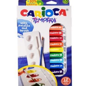 CARIOCA ΣΕΤ ΤΕΜΠΕΡΕΣ 10ML (12 ΧΡ) ΜΕ ΠΙΝΕΛΟ