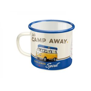 Enamel Mug Volkswagen Bulli Let's Camp Away