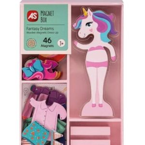 AS Magnet Box Fantasy Dreams Dress-Up 46 Εκπαιδευτικοί Ξύλινοι Μαγνήτες Για 3+ Χρονών