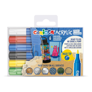 CARIOCA ΑΚΡΥΛΙΚΟΙ ΜΑΡΚΑΔΟΡΟΙ MAXI (6 ΧΡ)