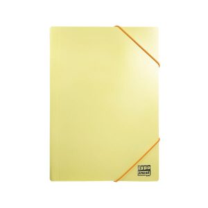 Double Ντοσιέ λάστιχο ΠΑΣΤΕΛ 25x35 - Κίτρινο