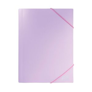 Double Ντοσιέ λάστιχο ΠΑΣΤΕΛ 25x35 - Μωβ