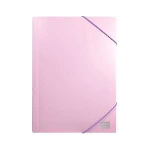 Double Ντοσιέ λάστιχο ΠΑΣΤΕΛ 25x35 - Ροζ