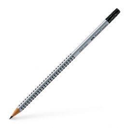 Μολύβι Γραφίτη με Γόμα Faber-Castell Grip 2001 B - Ασημί / Γκρι
